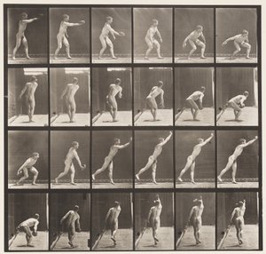 Placa 307. Lanzando un disco de hierro, 1872-1885 de Eadweard Muybridge