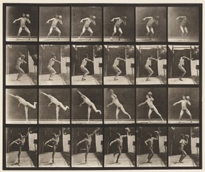 Placa 315. Levantando una roca de 20 lb de Eadweard Muybridge