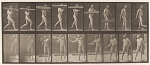 Placa 384. Levantando un tronco en el hombro de Eadweard Muybridge