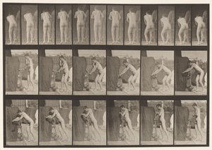 Placa 394. Girando una Manivela de Eadweard Muybridge