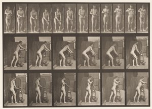 Placa 395. Girando una manivela de Eadweard Muybridge