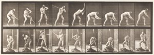 Placa 396. Golpeando con un Mazo de Eadweard Muybridge