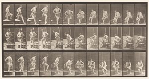 Placa 410. Saliendo de la bañera, sentándose, secándose los pies de Eadweard Muybridge