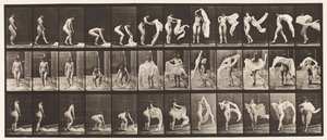 Placa 419. Aseo, Inclinándose, Echando Manta sobre los Hombros de Eadweard Muybridge