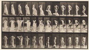 Placa 431. Aseo; quitándose la ropa de Eadweard Muybridge