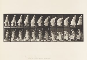 Placa 437. Dejando el cubo y preparándose para barrer de Eadweard Muybridge