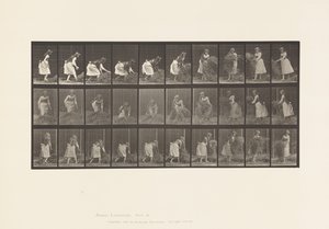 Placa 458. Levantando puñados de heno, girando, tirándolo de Eadweard Muybridge
