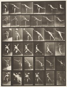 Placa 523. A, Dando un Golpe; B, Lanzando Disco de Eadweard Muybridge