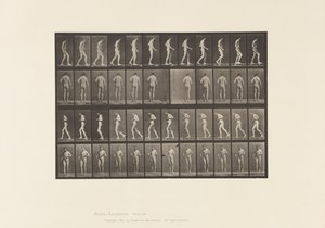 Placa 548. Esclerosis lateral; A, B, caminando de Eadweard Muybridge
