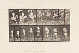 Placa 645. Saltando una valla; Silla; Despeje y aterrizaje de Eadweard Muybridge