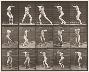 Placa 73. Girando con sorpresa y huyendo de Eadweard Muybridge