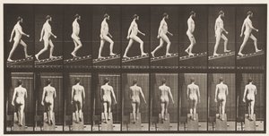 Placa 75. Subiendo una pendiente, ángulo 1 en 4 de Eadweard Muybridge