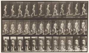 Placa 82. Subiendo una Pendiente, Cubo de Agua en Cada Mano de Eadweard Muybridge