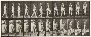 Placa 99. Girando y Subiendo Escaleras de Eadweard Muybridge