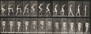 Placa Número 180. Pisando y pasando sobre una silla de Eadweard Muybridge