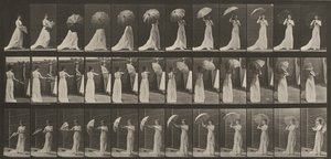 Lámina número 461. Abrir una sombrilla y darse la vuelta de Eadweard Muybridge