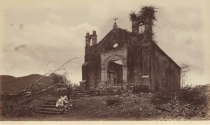 Ruinas de la Iglesia de San Miguel, Panamá,1877 (foto) de Eadweard Muybridge