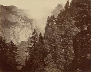 Cañón Tenaya desde Union Point, Valle del Yosemite,1872 (foto) de Eadweard Muybridge