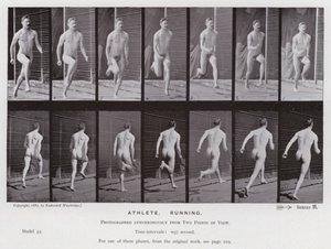 La figura humana en movimiento: Atleta, corriendo de Eadweard Muybridge