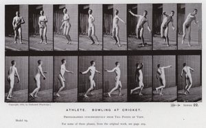 La Figura Humana en Movimiento: Atleta, lanzando en cricket de Eadweard Muybridge