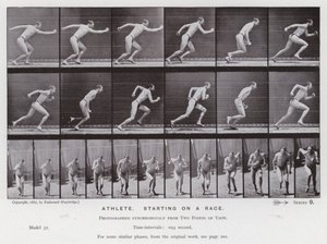 La figura humana en movimiento: Atleta, comenzando una carrera