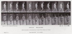 La figura humana en movimiento: Niño, caminando de Eadweard Muybridge