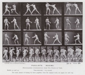 La figura humana en movimiento: Pugilistas, boxeando de Eadweard Muybridge