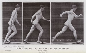 La Figura Humana en Movimiento: Algunas fases en la caminata de un atleta de Eadweard Muybridge