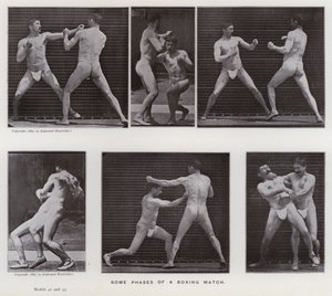 La figura humana en movimiento: Algunas fases de un combate de boxeo de Eadweard Muybridge