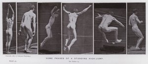 La figura humana en movimiento: Algunas fases de un salto alto de pie de Eadweard Muybridge