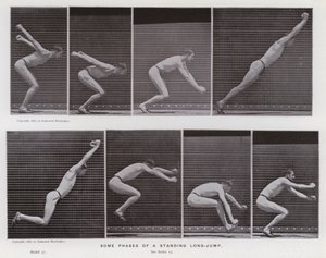 La figura humana en movimiento: Algunas fases de un salto largo de pie de Eadweard Muybridge