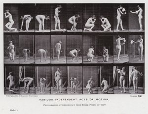La figura humana en movimiento: Diversos actos independientes de movimiento de Eadweard Muybridge