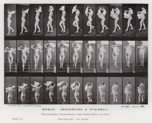 La figura humana en movimiento: Mujer, bajando una escalera de Eadweard Muybridge
