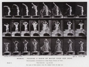 La Figura Humana en Movimiento: Mujer, vertiendo un cuenco de agua sobre su cabeza