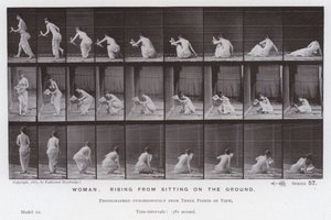 La figura humana en movimiento: Mujer, levantándose del suelo de Eadweard Muybridge