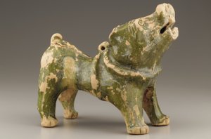 Figura de tumba de un perro ladrando, principios del siglo I-principios del siglo III