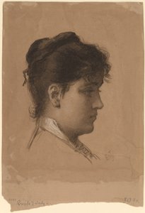 Cabeza de una joven de Eastman Johnson