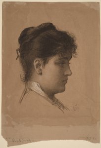 Cabeza de una joven de Eastman Johnson