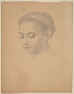 Cabeza de una joven de Eastman Johnson