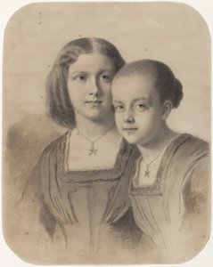 Retrato de Woltera Geertruida, Condesa de Limburgo Stirum y Condesa Frederika Augusta de Eastman Johnson