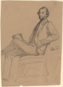 Estudio sentado de M.D. de Eastman Johnson
