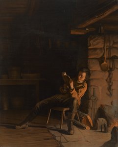La infancia de Lincoln. (Una noche en la cabaña de troncos), 1868