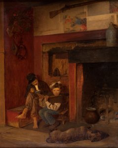El flautista y su amigo, 1870-80 de Eastman Johnson