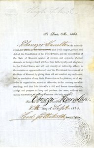 Juramento de lealtad de Ebenezer Knowlton de Missouri, Condado de St. Louis de Ebenezer Knowlton