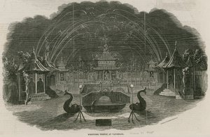 Templo de fuegos artificiales en los Jardines Reales de Vauxhall, Londres de Ebenezer Landells