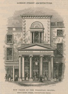 Nueva fachada de la Capilla Wesleyana, Great Queen Street, Lincoln