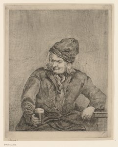 Anciano con vaso y pipa en la mano de Eberhard Cornelis Rahms