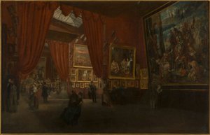 Exposición de obras de Eugène Delacroix, en la Galerie Martinet, boulevard des Italiens, en 1864, en 1864 (óleo) de Ed. Albertini