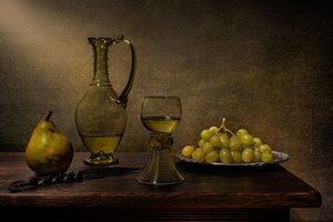 Naturaleza muerta clásica con frutas de Eddy Devlieger
