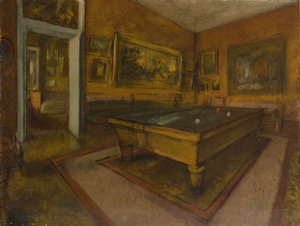 Sala de billar en Ménil-Hubert de Edgar Degas